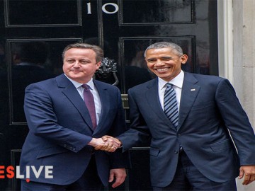 US President, Barack Obama on his visit to Number 10 Downing Street. Obama is holding bilateral talks with UK Prime Minister, David Cameron. The talks will likely focus on counter-Islamic State efforts, the upcoming NATO Summit and the Ukraine.