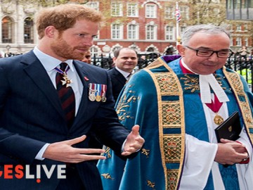 London, UK. 25 April, 2016. Prince Harry attends an Anzac Day Service of thanksgiving and commemoration at Westminster Abbey.